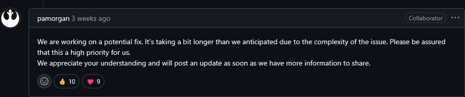 Github Issue Update